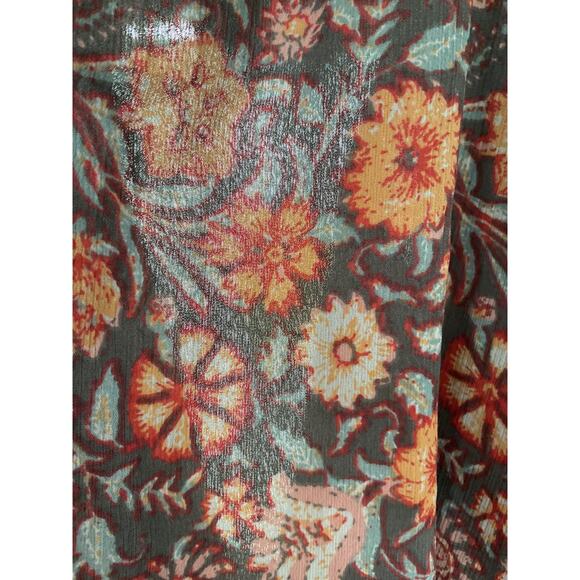 Jessica Simpson Orange Floral Chiffon Blouse - Picture 4 of 4